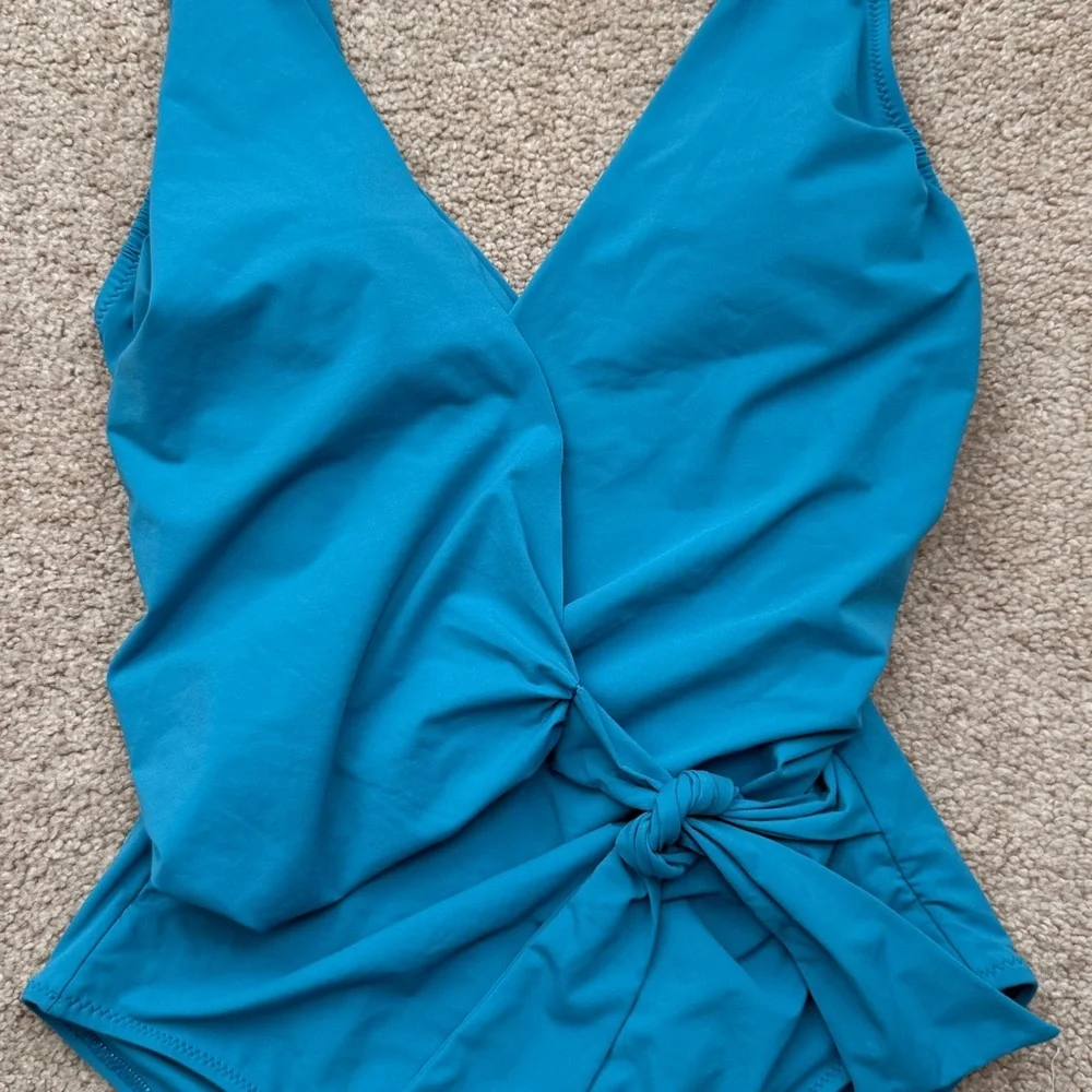 NWT Hanky Panky Wide Strap Wrap Tahiti Teal One Piece Swimsuit Size Small